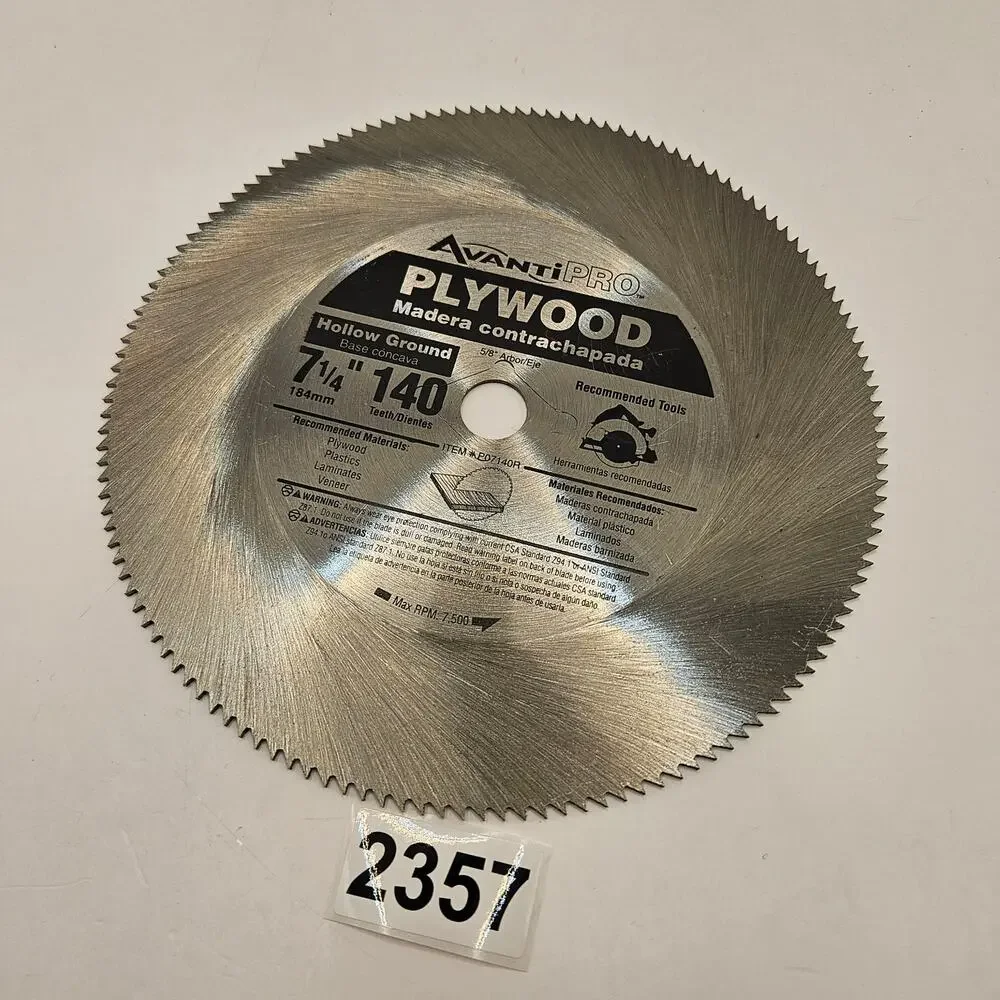 ADVANTI PROFESSIONAL 7-1/4IN 140 TOOTH PLYWOOD CIRCUAR SAW BLADE NWOB
